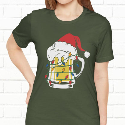 Christmas Beer And Lights Funny Unisex T-Shirt