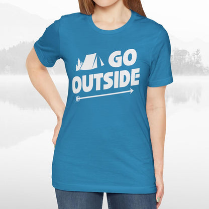 Go Outside Outdoors Hiking Camping Funny Unisex T-Shirt