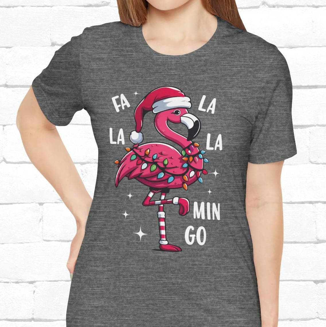 Fa La La-Mingo Funny Flamingo Unisex Christmas T-Shirt