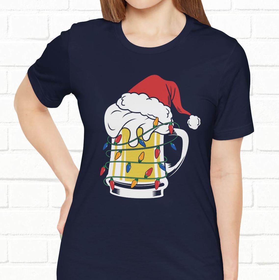 Christmas Beer And Lights Funny Unisex T-Shirt