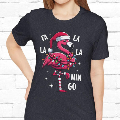 Fa La La-Mingo Funny Flamingo Unisex Christmas T-Shirt