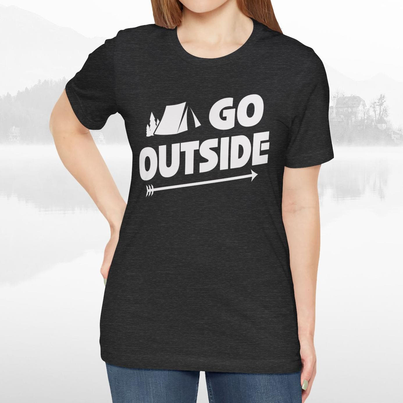 Go Outside Outdoors Hiking Camping Funny Unisex T-Shirt