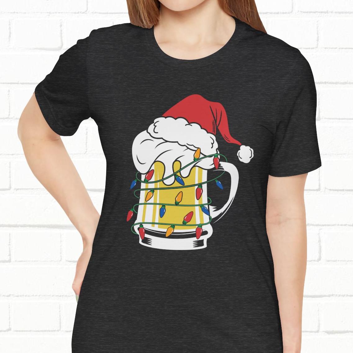 Christmas Beer And Lights Funny Unisex T-Shirt