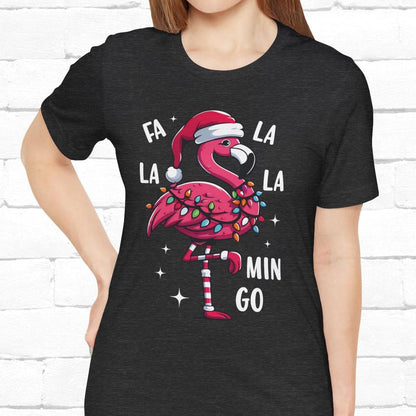 Fa La La-Mingo Funny Flamingo Unisex Christmas T-Shirt