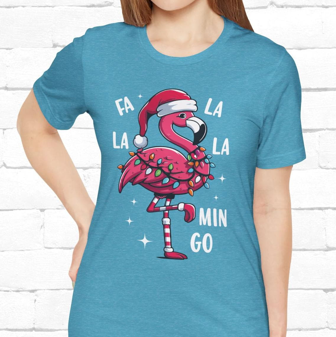 Fa La La-Mingo Funny Flamingo Unisex Christmas T-Shirt