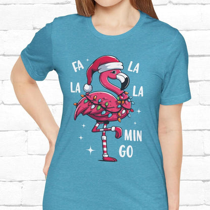 Fa La La-Mingo Funny Flamingo Unisex Christmas T-Shirt