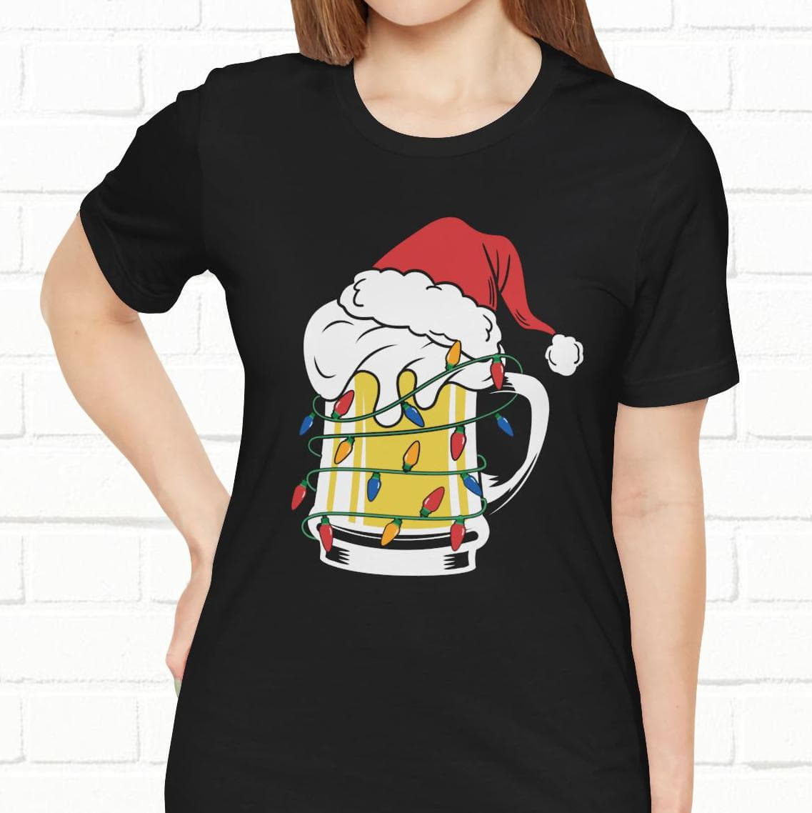 Christmas Beer And Lights Funny Unisex T-Shirt