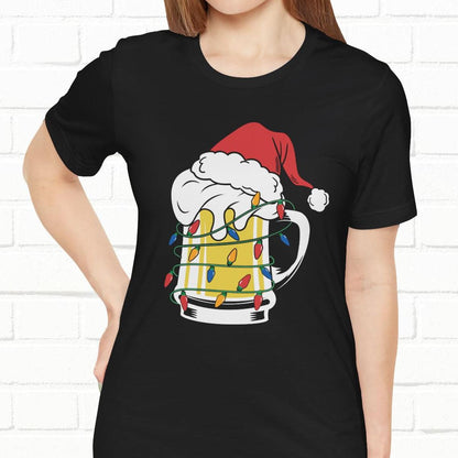 Christmas Beer And Lights Funny Unisex T-Shirt