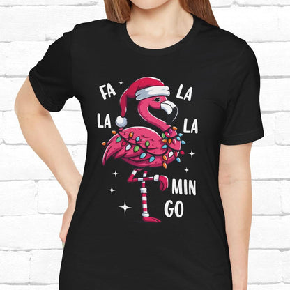 Fa La La-Mingo Funny Flamingo Unisex Christmas T-Shirt