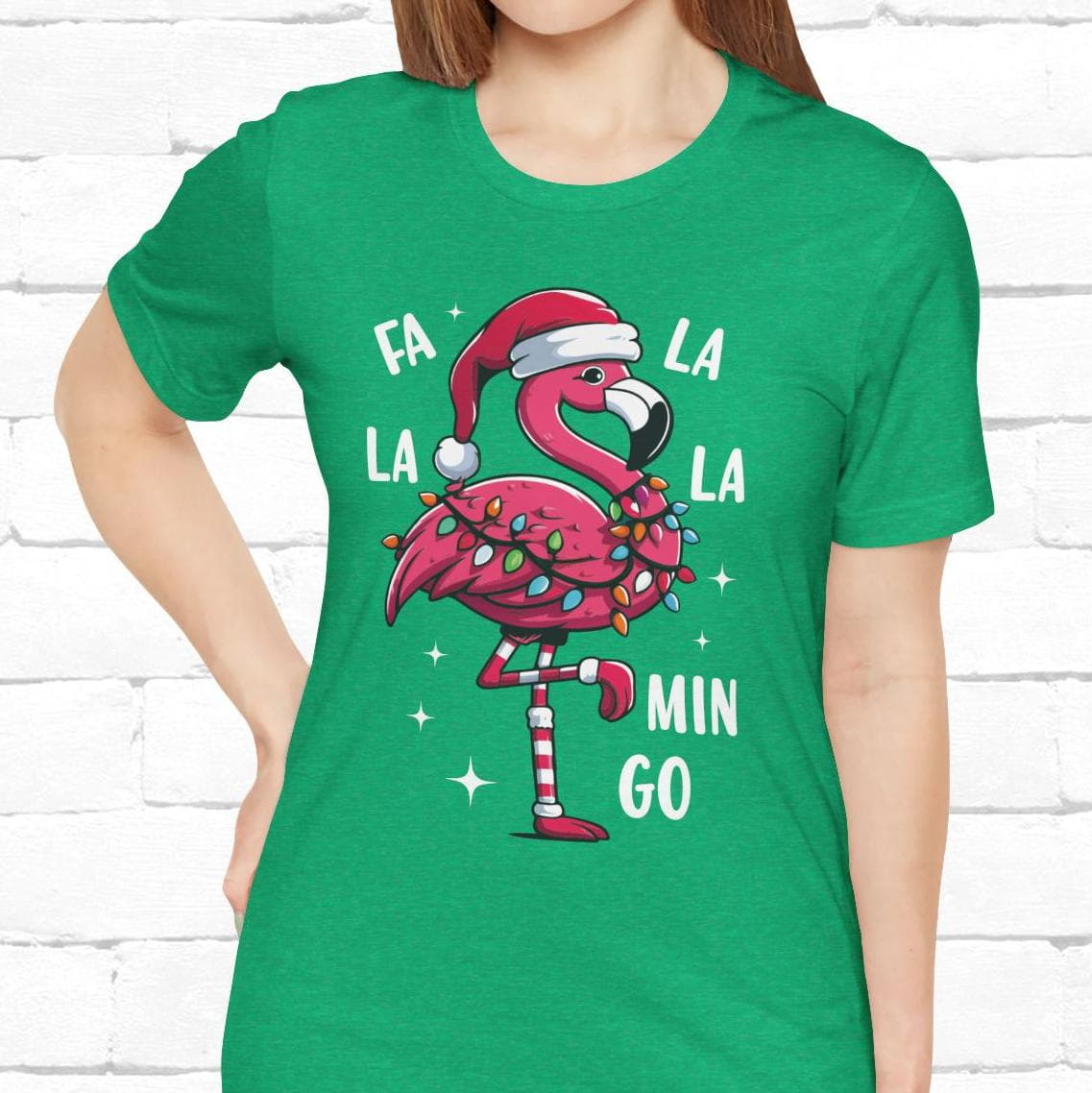 Fa La La-Mingo Funny Flamingo Unisex Christmas T-Shirt