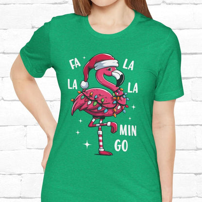 Fa La La-Mingo Funny Flamingo Unisex Christmas T-Shirt