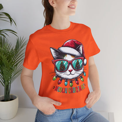 Meowy Christmas Funny Cool Cat Unisex T-Shirt