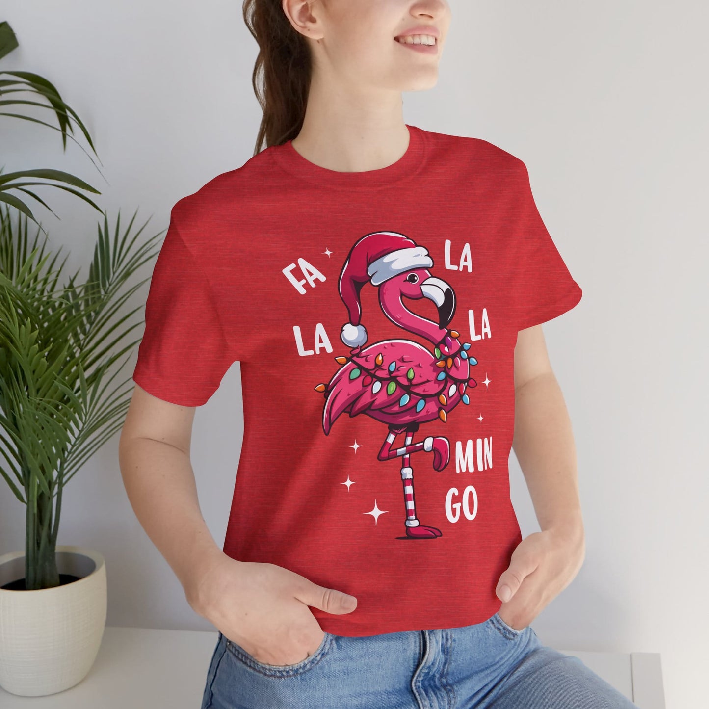 Fa La La-Mingo Funny Flamingo Unisex Christmas T-Shirt