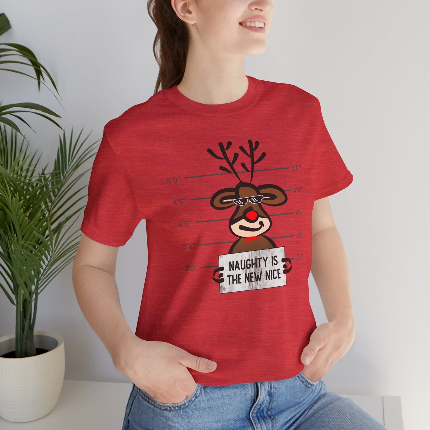 Reindeer Naughty Is The New Nice Funny Christmas Unisex T-Shirt