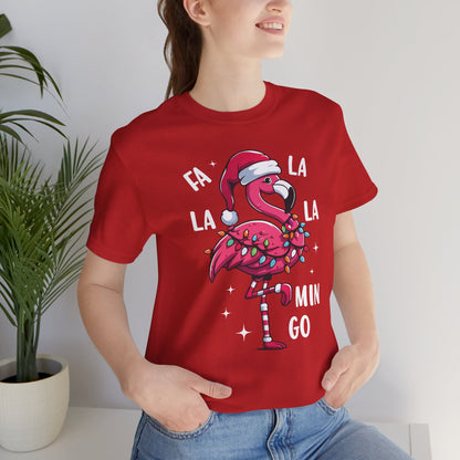 Fa La La-Mingo Funny Flamingo Unisex Christmas T-Shirt