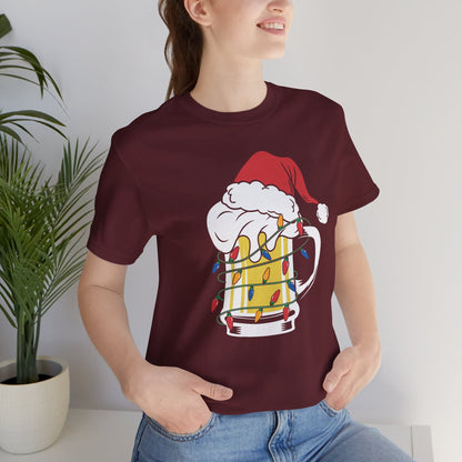 Christmas Beer And Lights Funny Unisex T-Shirt