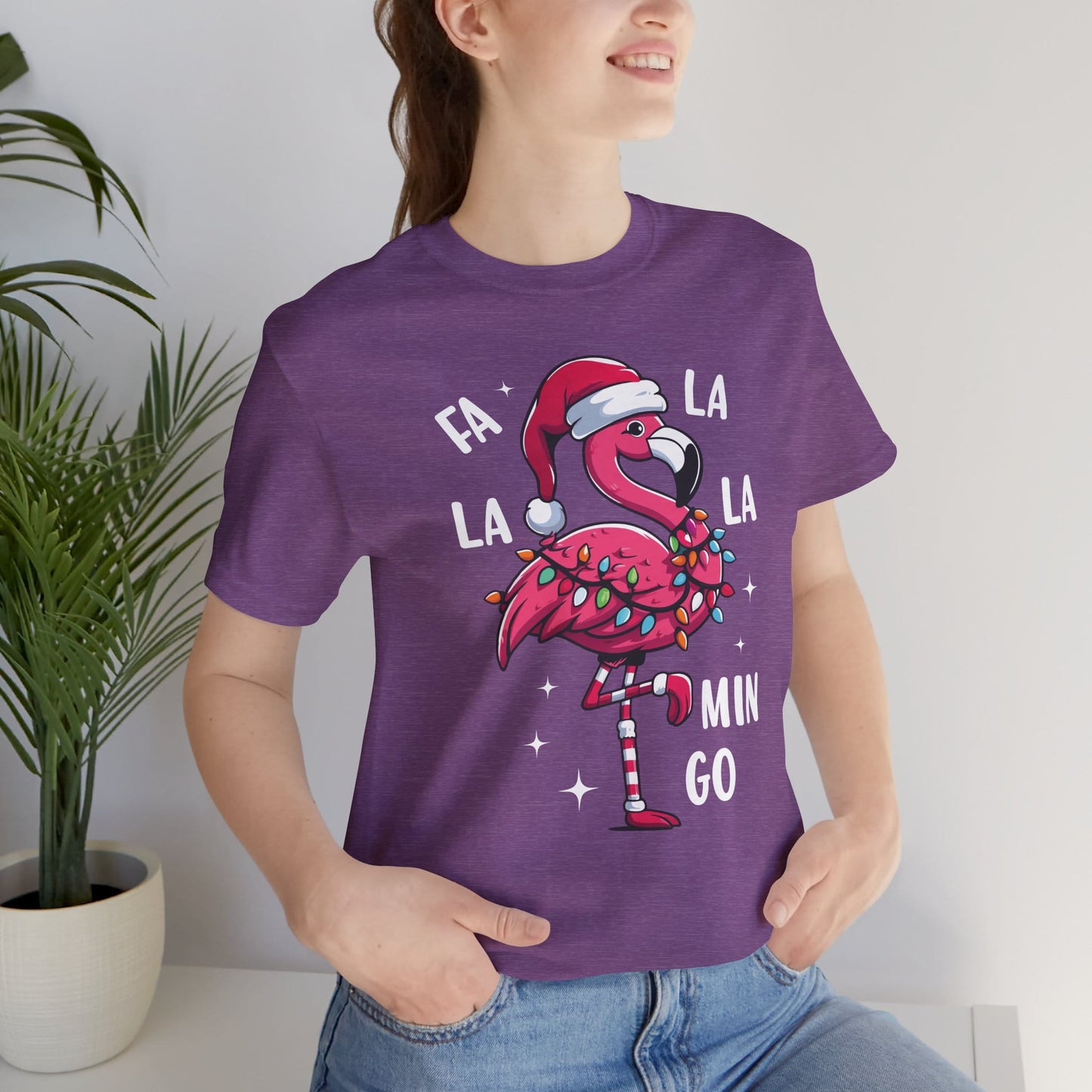 Fa La La-Mingo Funny Flamingo Unisex Christmas T-Shirt