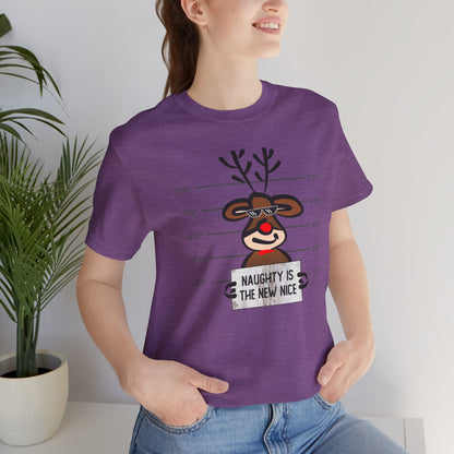 Reindeer Naughty Is The New Nice Funny Christmas Unisex T-Shirt