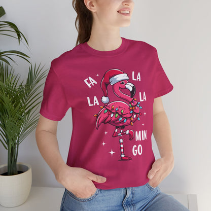 Fa La La-Mingo Funny Flamingo Unisex Christmas T-Shirt