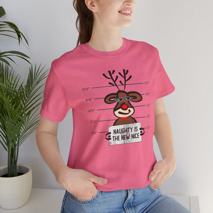Reindeer Naughty Is The New Nice Funny Christmas Unisex T-Shirt