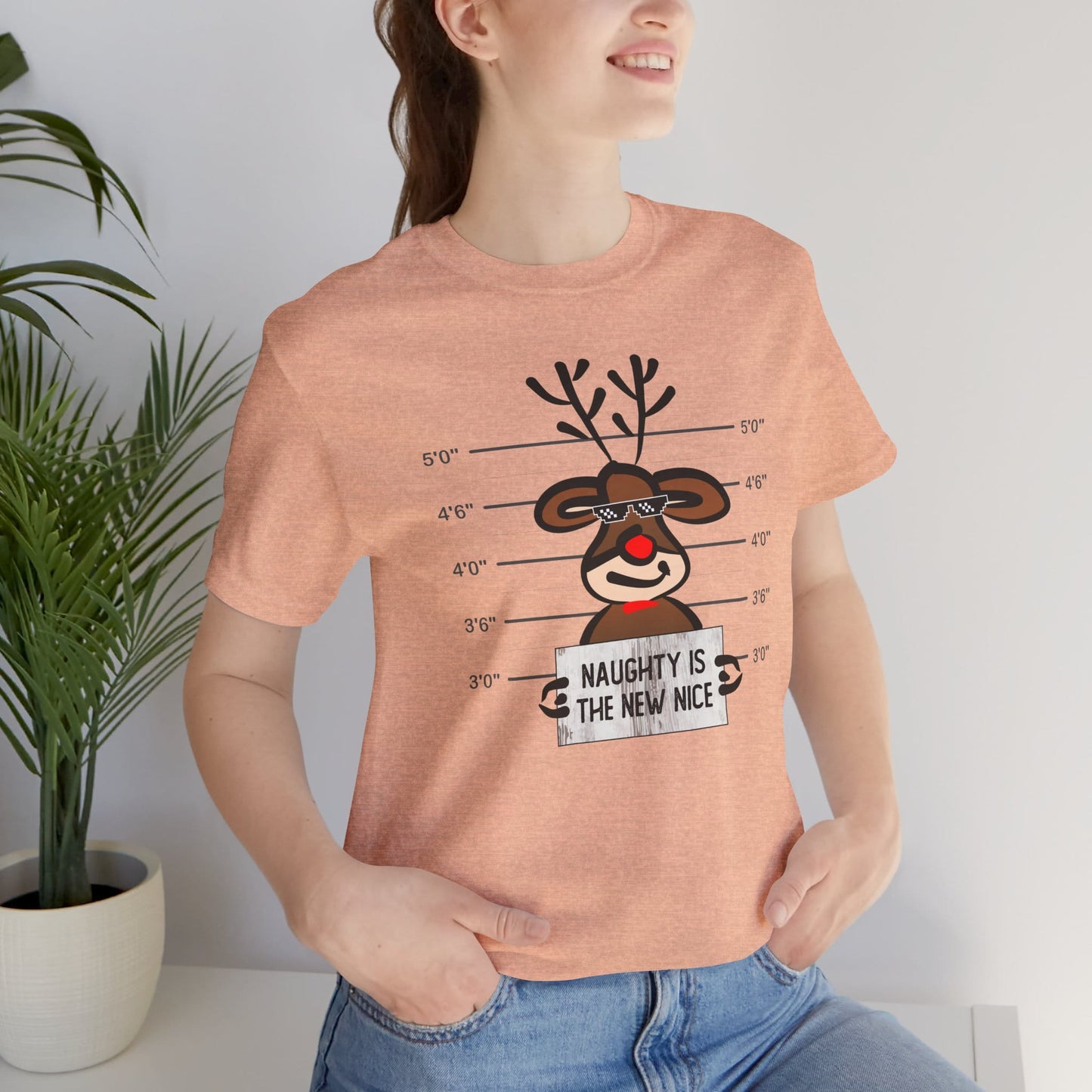 Reindeer Naughty Is The New Nice Funny Christmas Unisex T-Shirt
