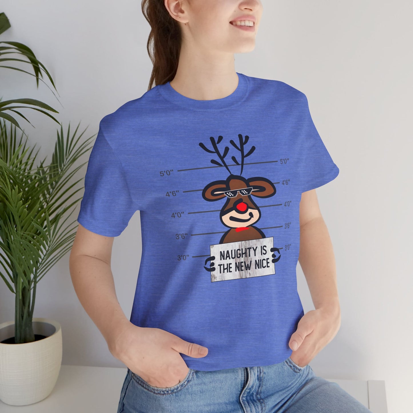 Reindeer Naughty Is The New Nice Funny Christmas Unisex T-Shirt