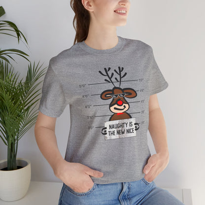 Reindeer Naughty Is The New Nice Funny Christmas Unisex T-Shirt