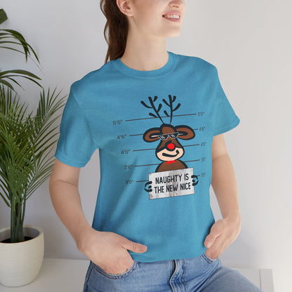 Reindeer Naughty Is The New Nice Funny Christmas Unisex T-Shirt
