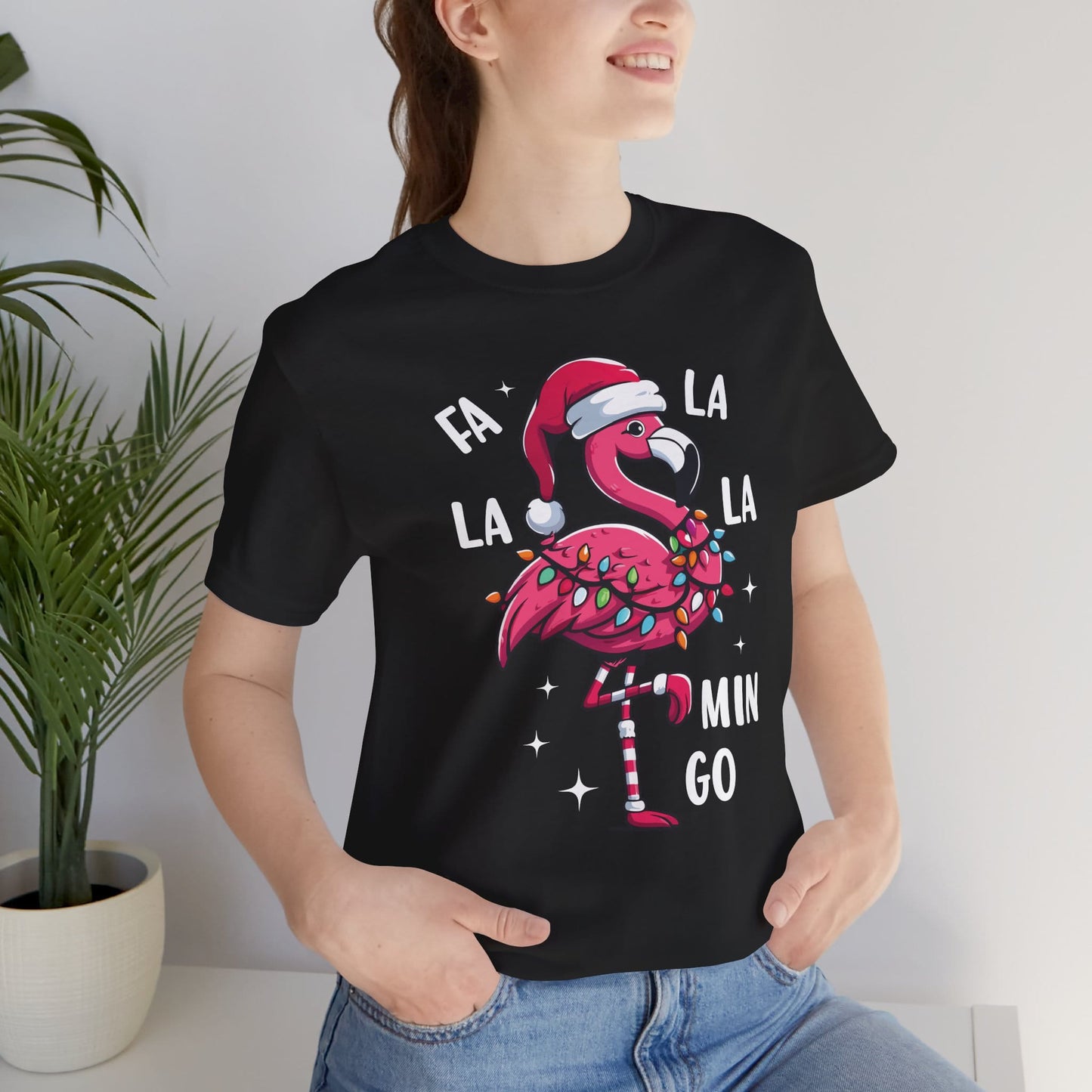 Fa La La-Mingo Funny Flamingo Unisex Christmas T-Shirt