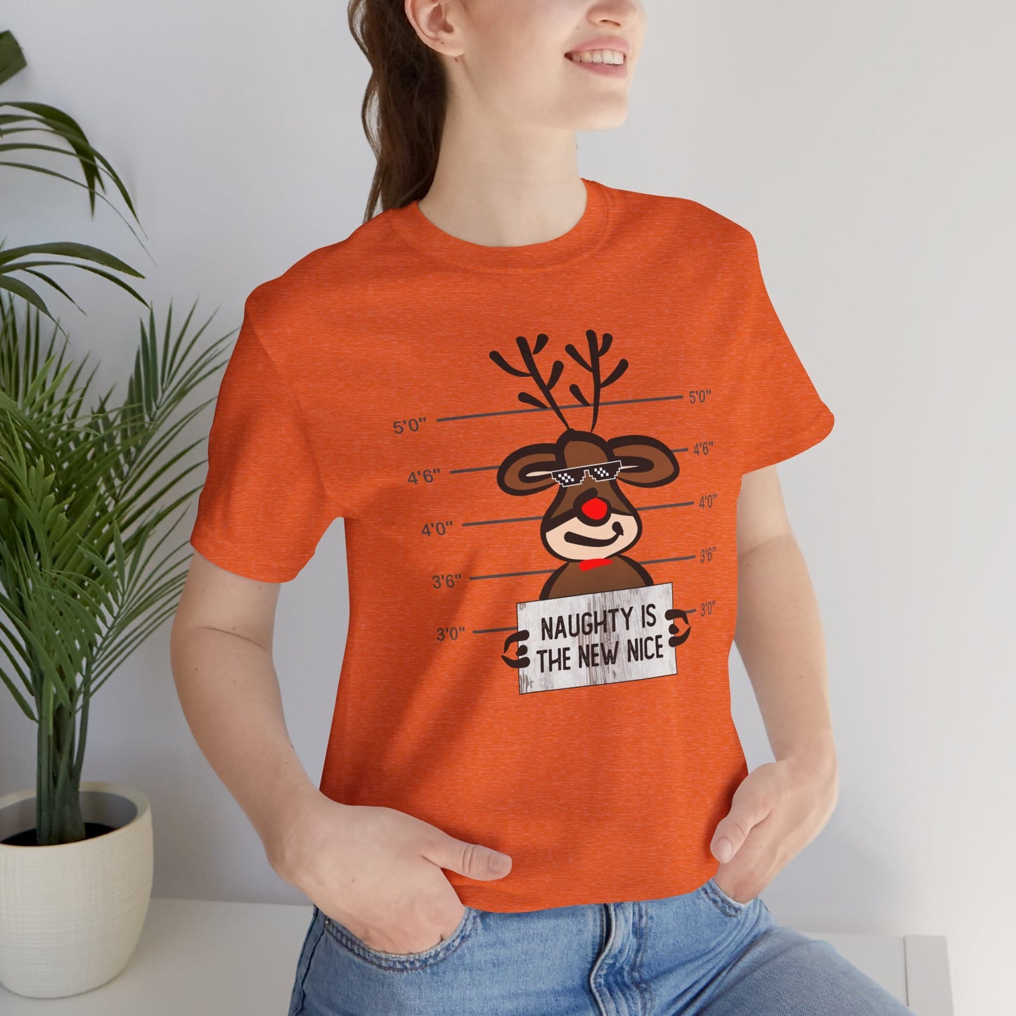 Reindeer Naughty Is The New Nice Funny Christmas Unisex T-Shirt