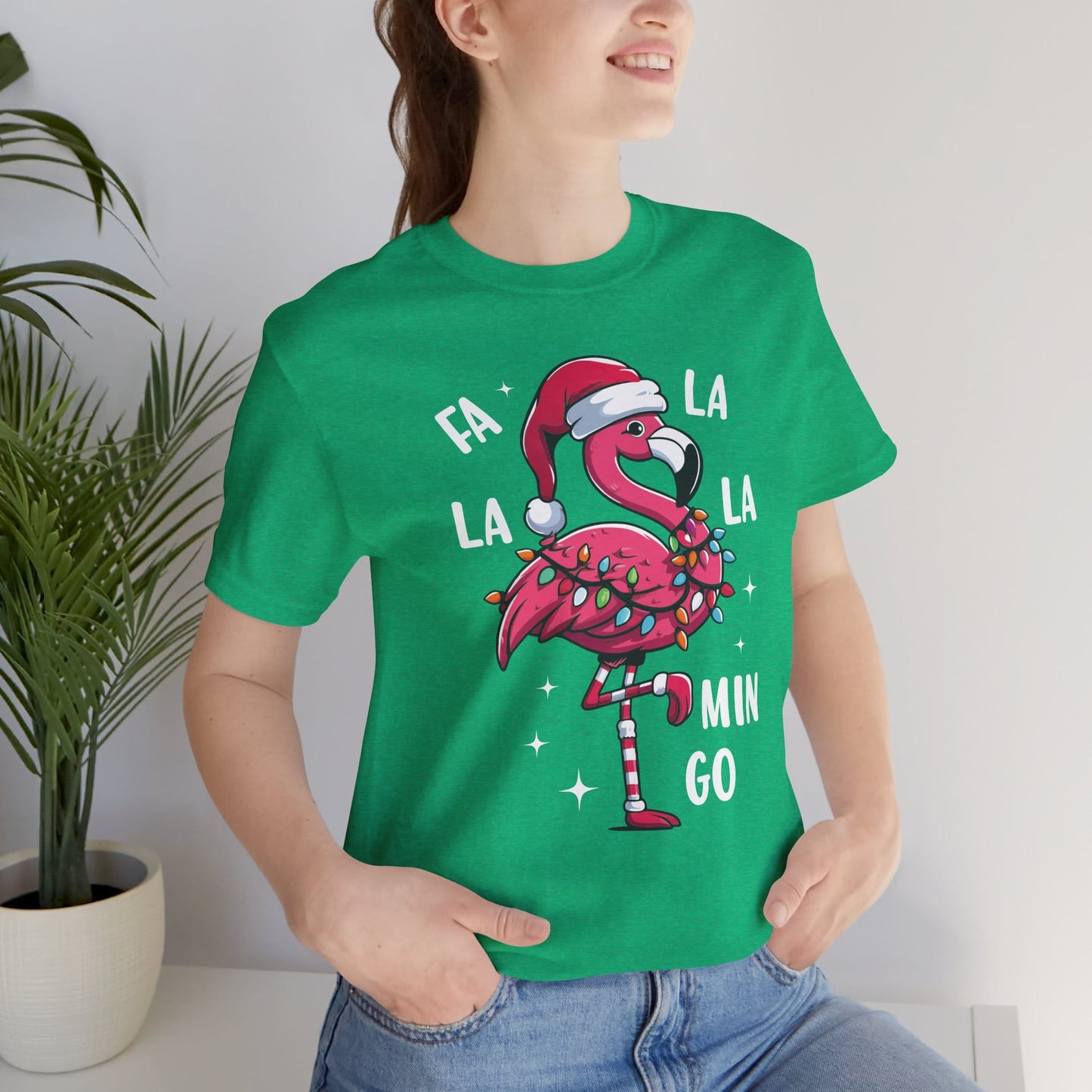 Fa La La-Mingo Funny Flamingo Unisex Christmas T-Shirt
