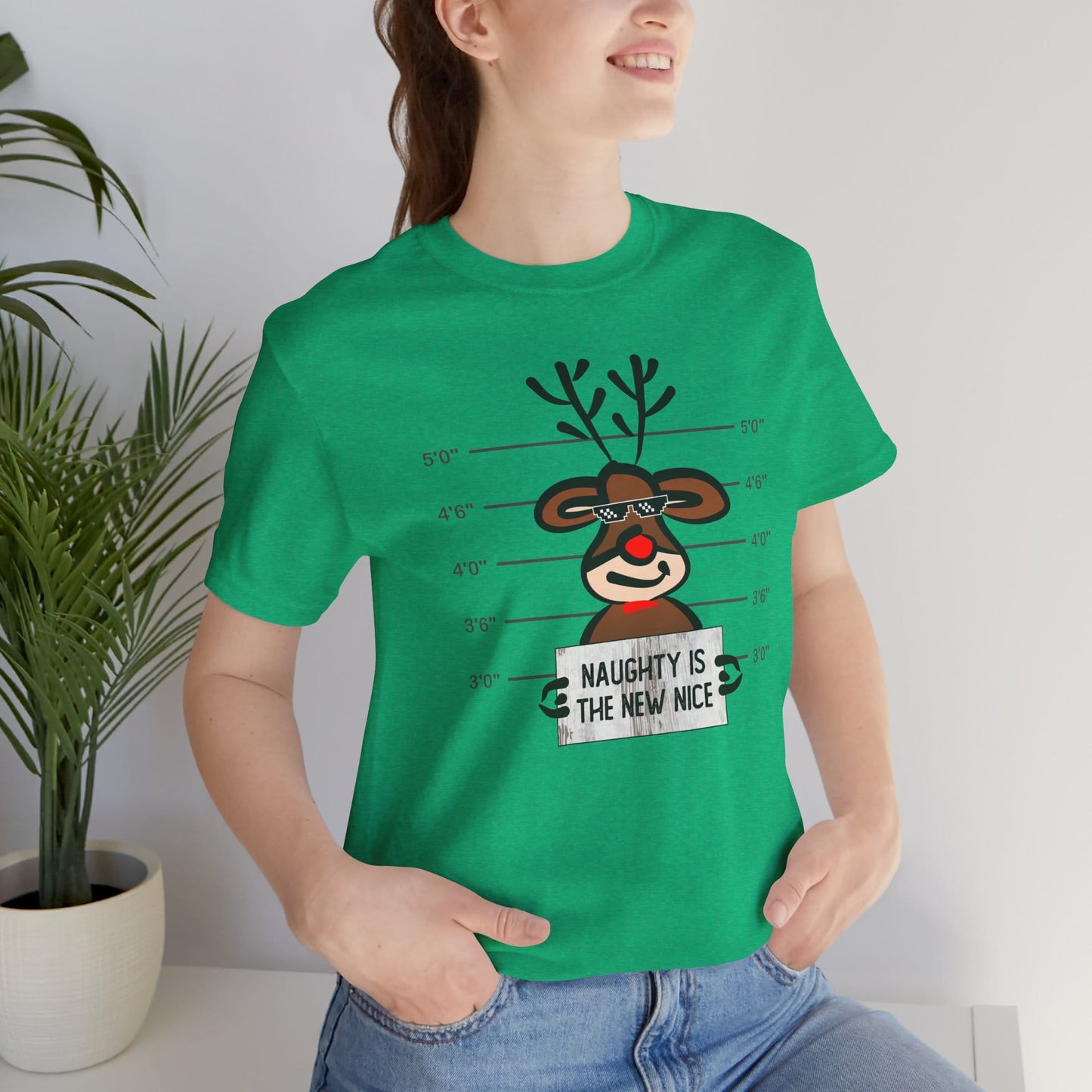 Reindeer Naughty Is The New Nice Funny Christmas Unisex T-Shirt