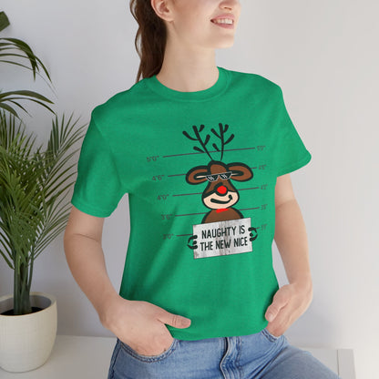 Reindeer Naughty Is The New Nice Funny Christmas Unisex T-Shirt