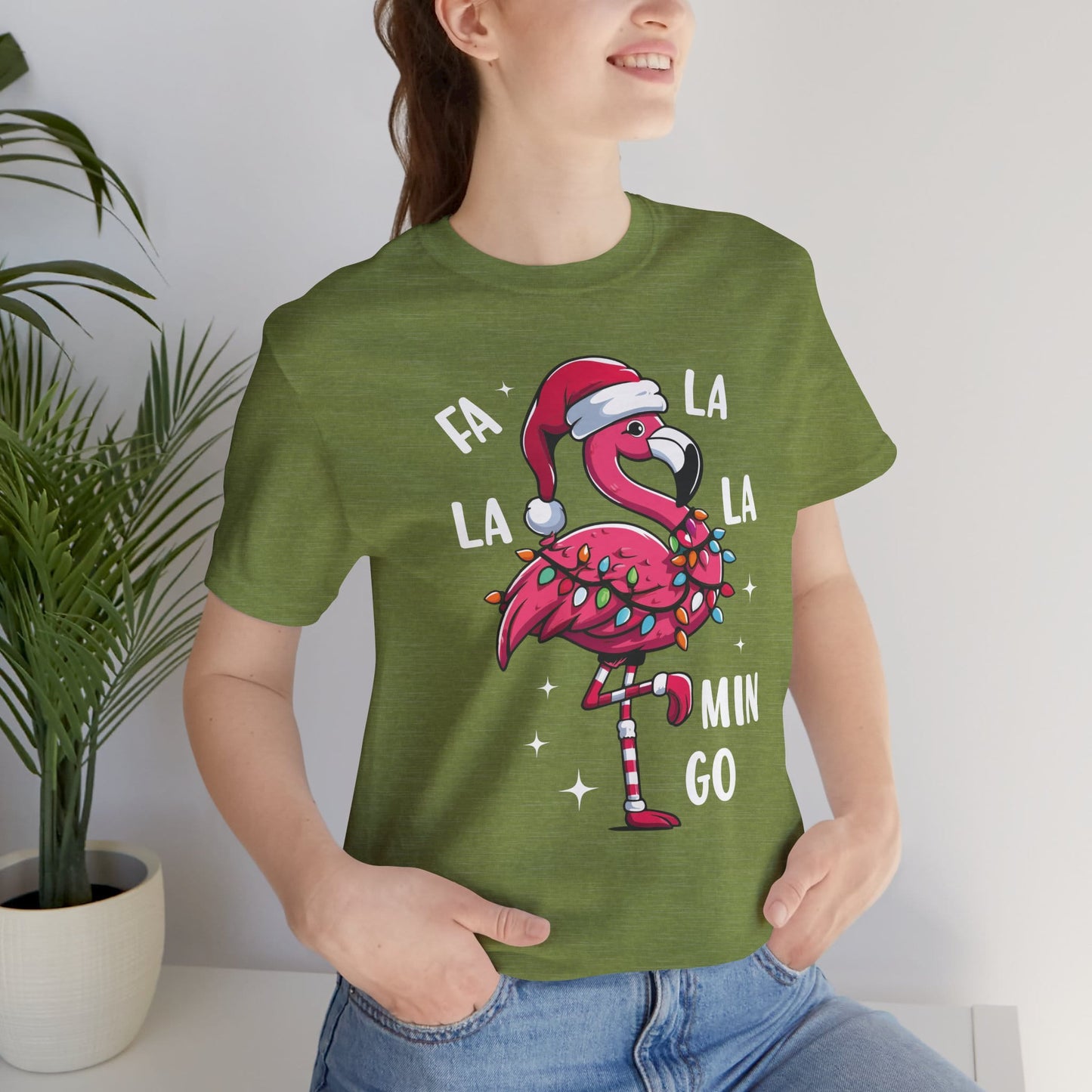 Fa La La-Mingo Funny Flamingo Unisex Christmas T-Shirt