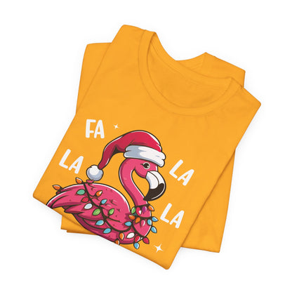 Fa La La-Mingo Funny Flamingo Unisex Christmas T-Shirt