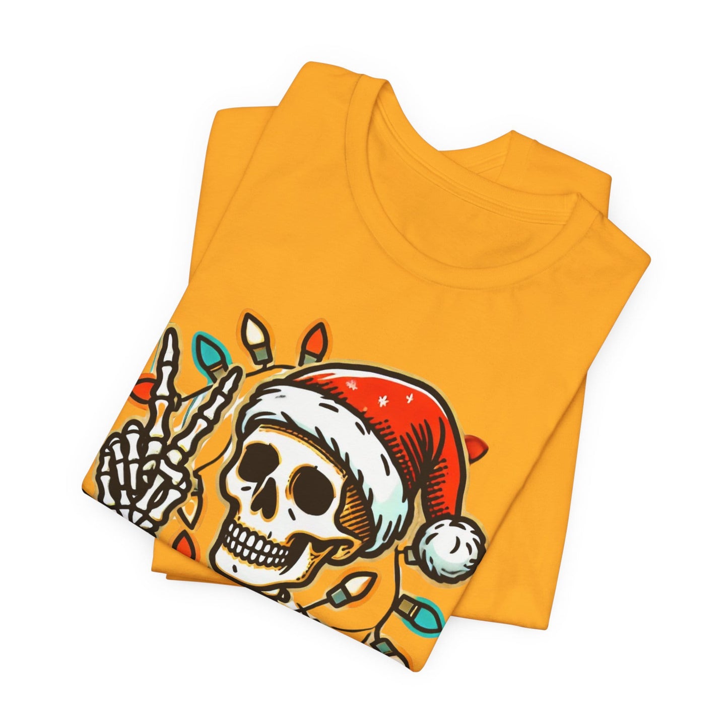 Merry And Bright Funny Skeleton Lights Christmas Unisex T-Shirt
