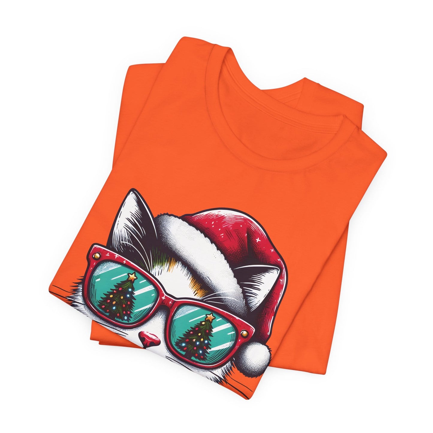 Meowy Christmas Funny Cool Cat Unisex T-Shirt
