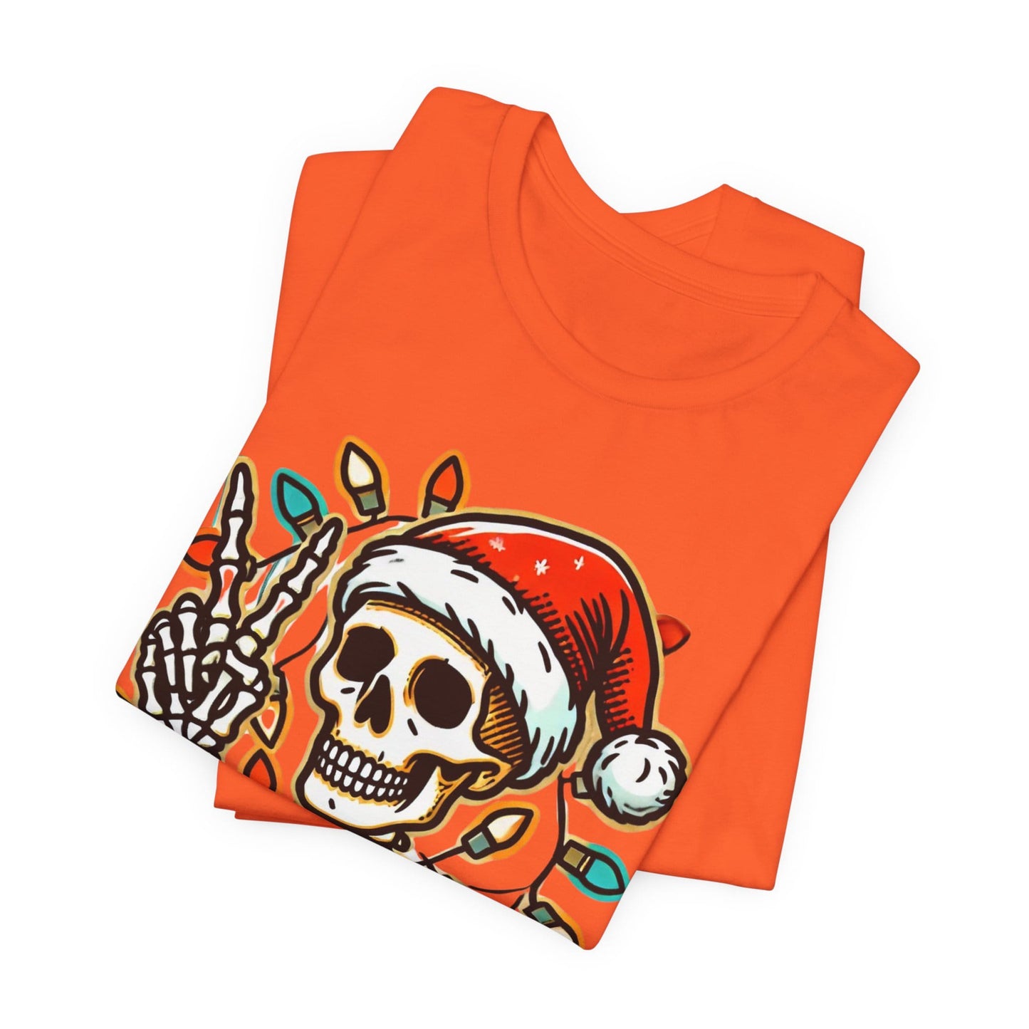 Merry And Bright Funny Skeleton Lights Christmas Unisex T-Shirt