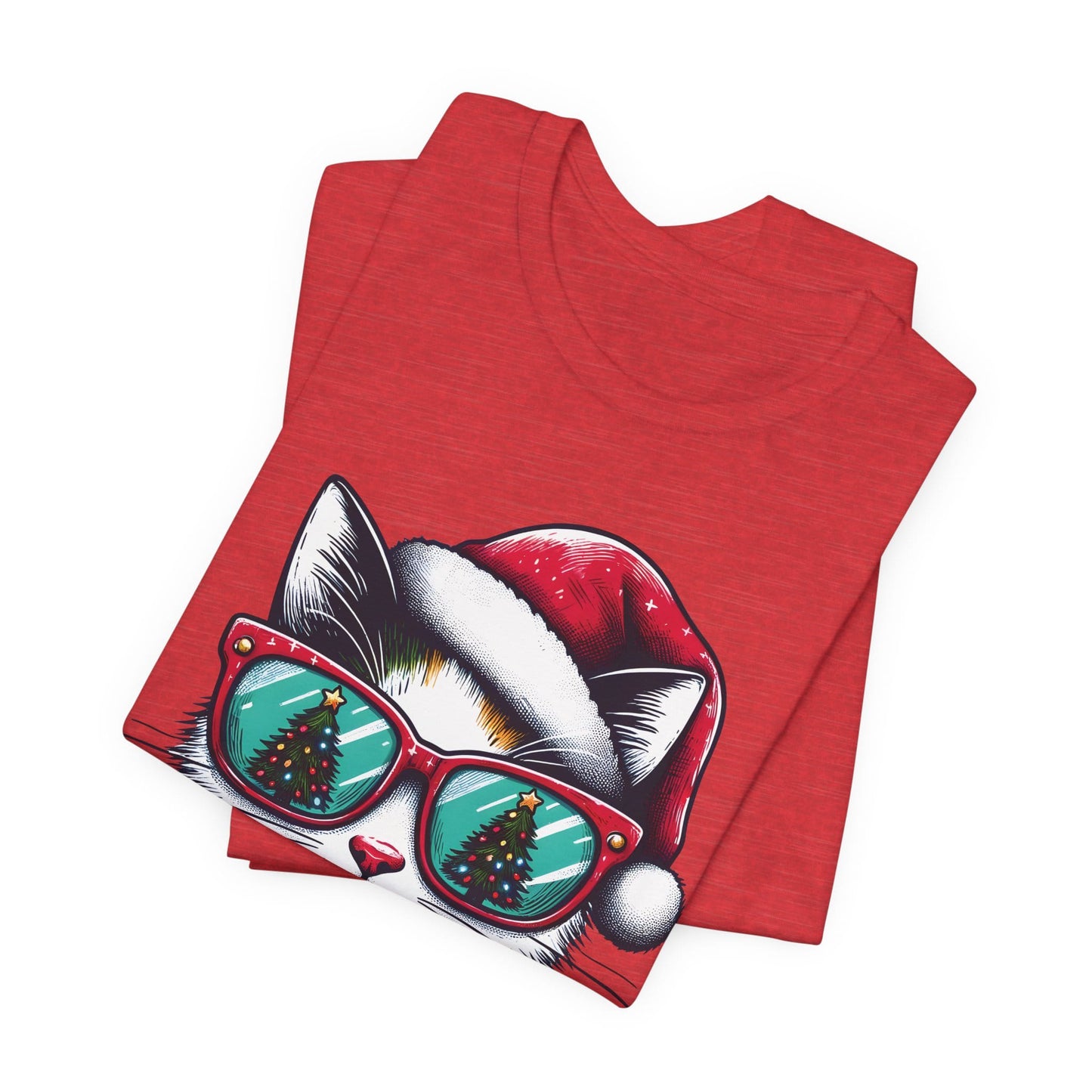 Meowy Christmas Funny Cool Cat Unisex T-Shirt