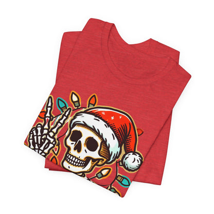 Merry And Bright Funny Skeleton Lights Christmas Unisex T-Shirt