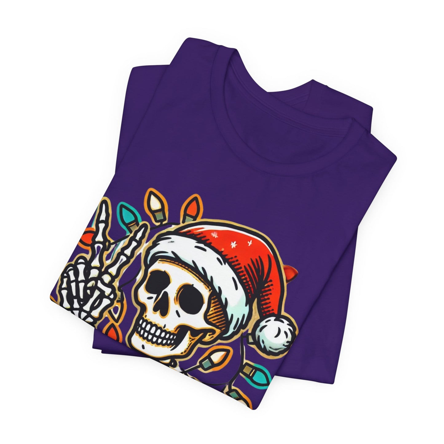 Merry And Bright Funny Skeleton Lights Christmas Unisex T-Shirt
