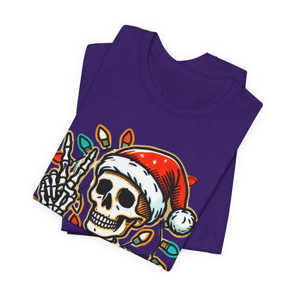 Merry And Bright Funny Skeleton Lights Christmas Unisex T-Shirt