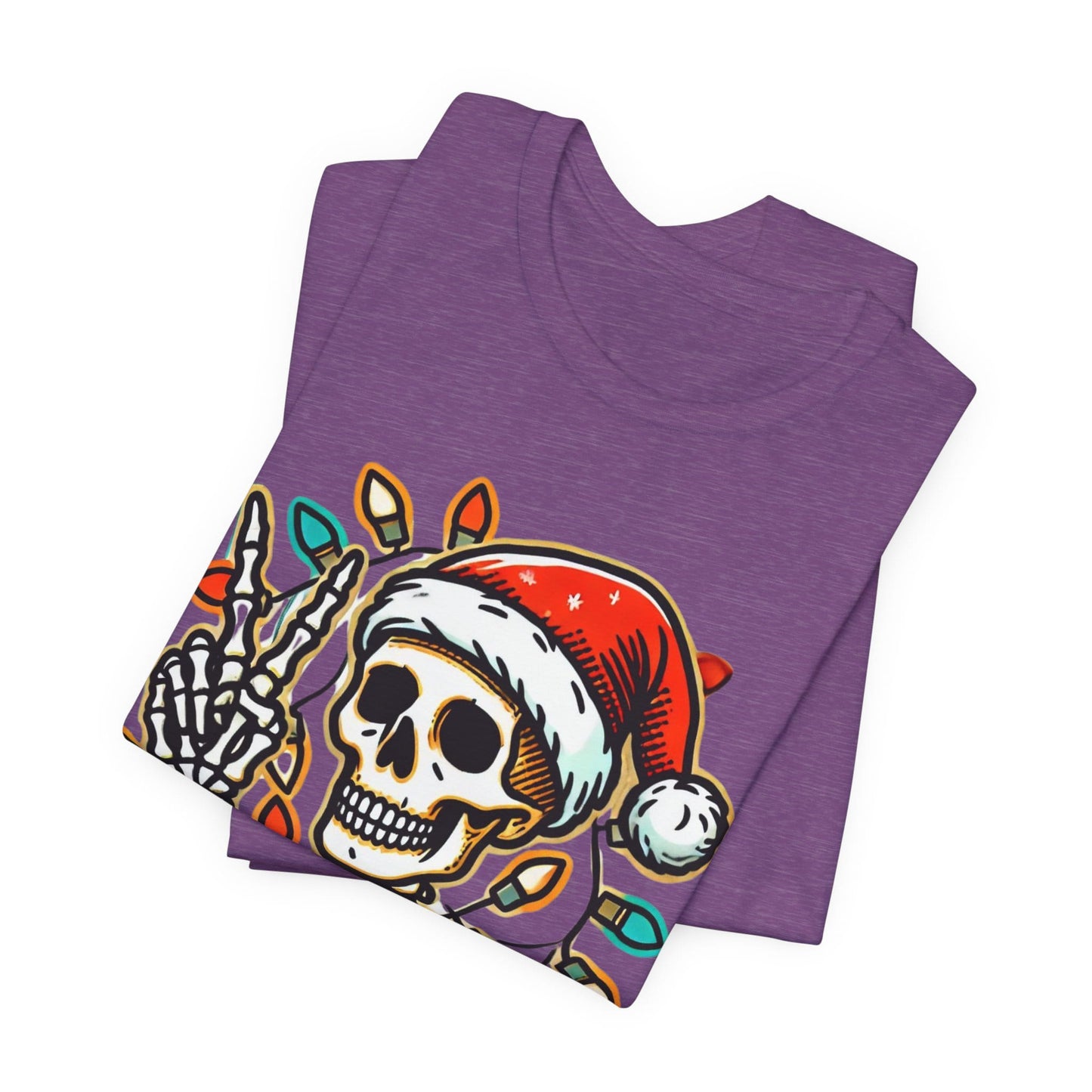 Merry And Bright Funny Skeleton Lights Christmas Unisex T-Shirt