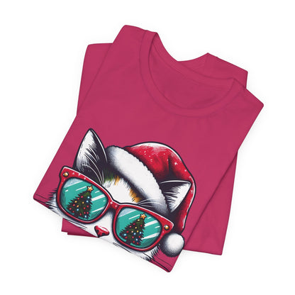Meowy Christmas Funny Cool Cat Unisex T-Shirt