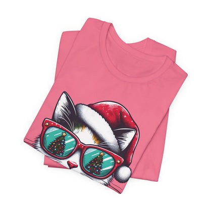 Meowy Christmas Funny Cool Cat Unisex T-Shirt