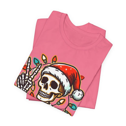 Merry And Bright Funny Skeleton Lights Christmas Unisex T-Shirt
