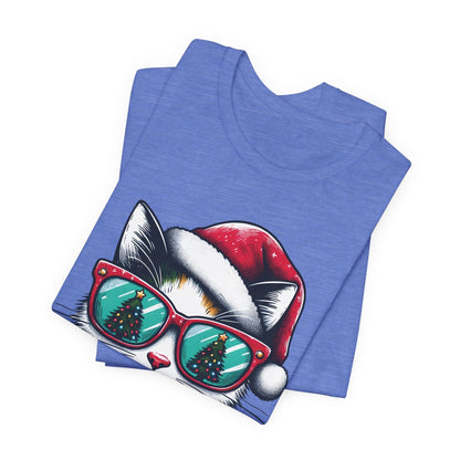 Meowy Christmas Funny Cool Cat Unisex T-Shirt