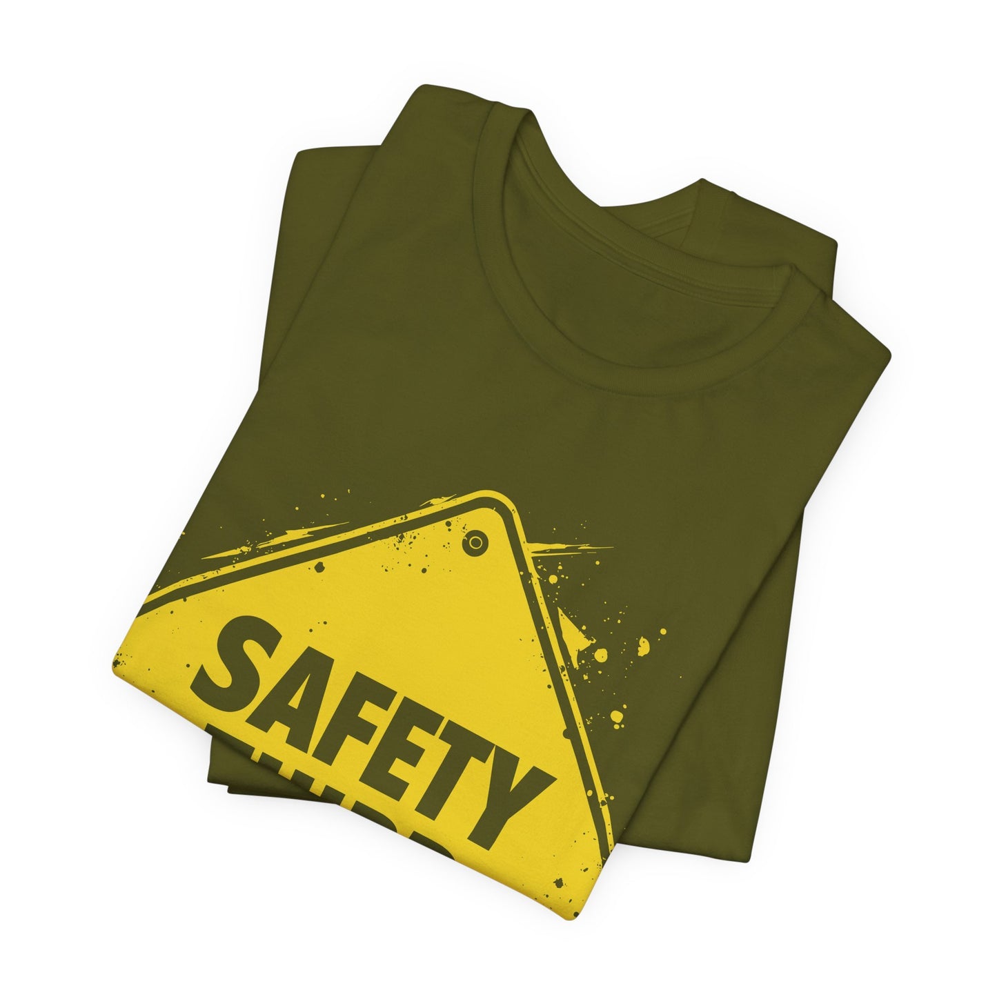 Safety Third Yellow Caution Sign Funny Sarcastic Unisex T-shirt