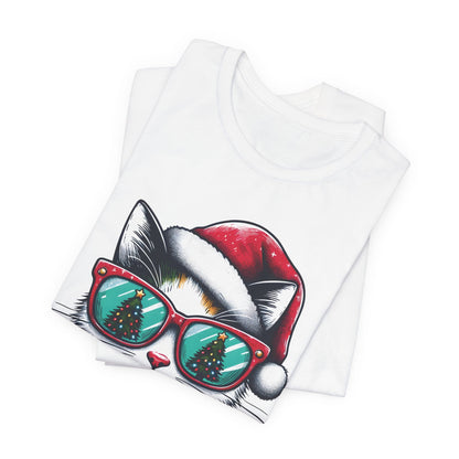 Meowy Christmas Funny Cool Cat Unisex T-Shirt
