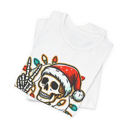 Merry And Bright Funny Skeleton Lights Christmas Unisex T-Shirt